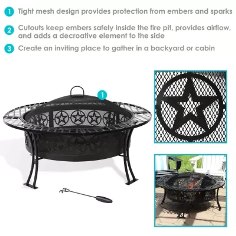Sunnydaze Collection Portable Weather Resistant Fire Pit