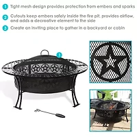 Sunnydaze Collection Portable Weather Resistant Fire Pit