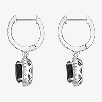 Womens Genuine Black Onyx Sterling Silver Drop Earrings