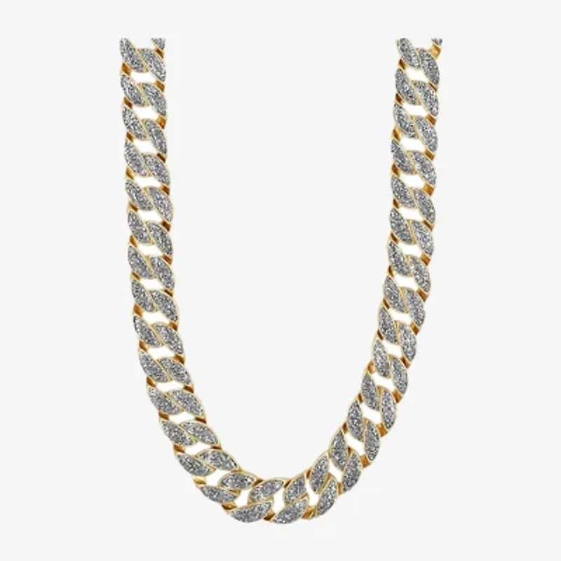 Mens Stainless Steel 24 Inch Curb Chain Necklace