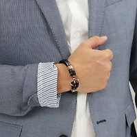 Mens Stainless Steel Strand Bracelet