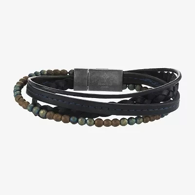 Mens Stainless Steel Strand Bracelet