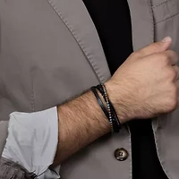 Mens Stainless Steel Strand Bracelet