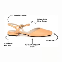 Journee Signature Amannda Womens Square Closed Toe Ballet Flats