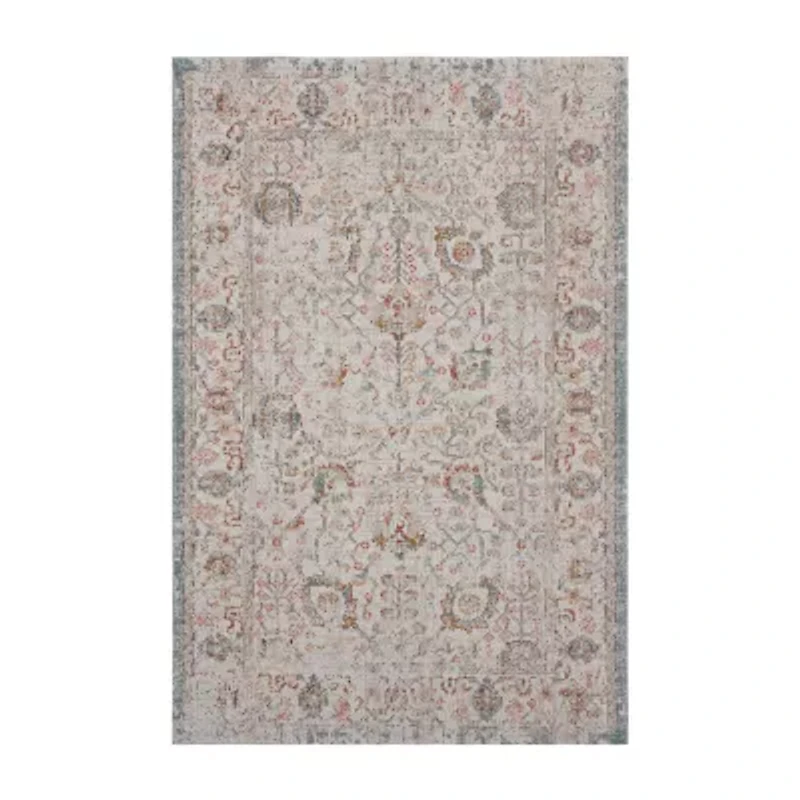 Anica Traditional Floral Filigree Indoor Outdoor Rectangular Area Rug