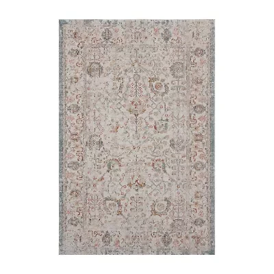 Anica Traditional Floral Filigree Indoor Outdoor Rectangular Area Rug