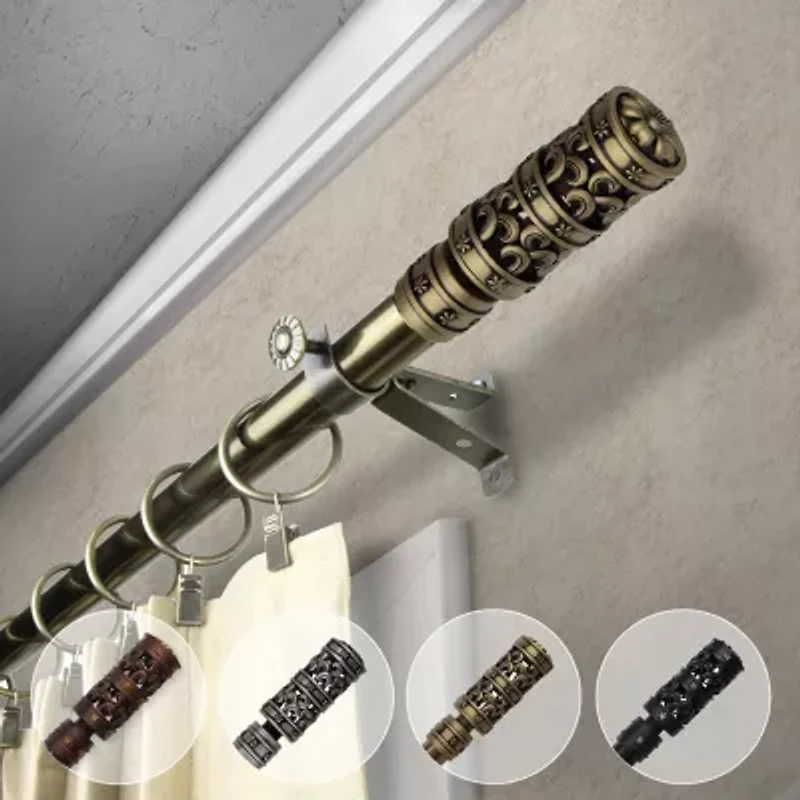 Rod Desyne Whirl 3/4 Adjustable Curtain