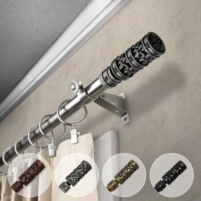Rod Desyne Whirl 3/4 Adjustable Curtain