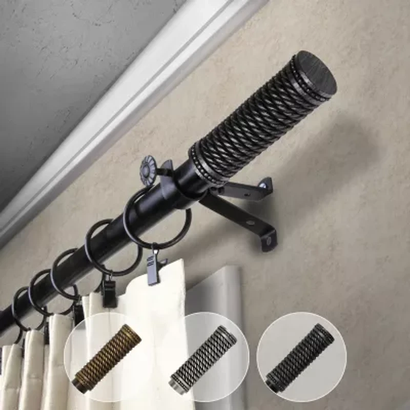 Rod Desyne Threaded 3/4 Adjustable Curtain