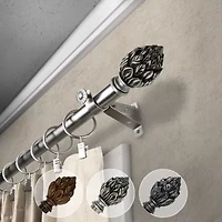 Rod Desyne Ember 3/4 Adjustable Curtain
