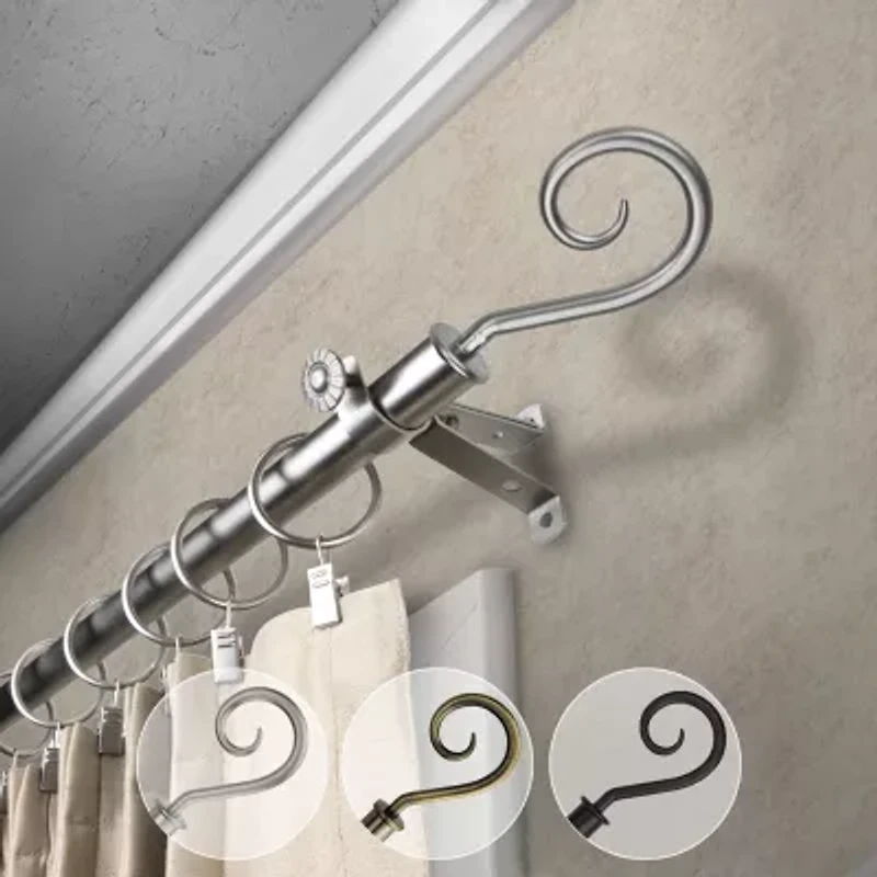 Rod Desyne Curl 3/4 Adjustable Curtain