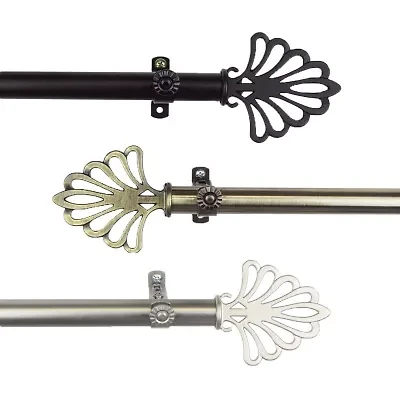Rod Desyne Fan 3/4 Adjustable Curtain