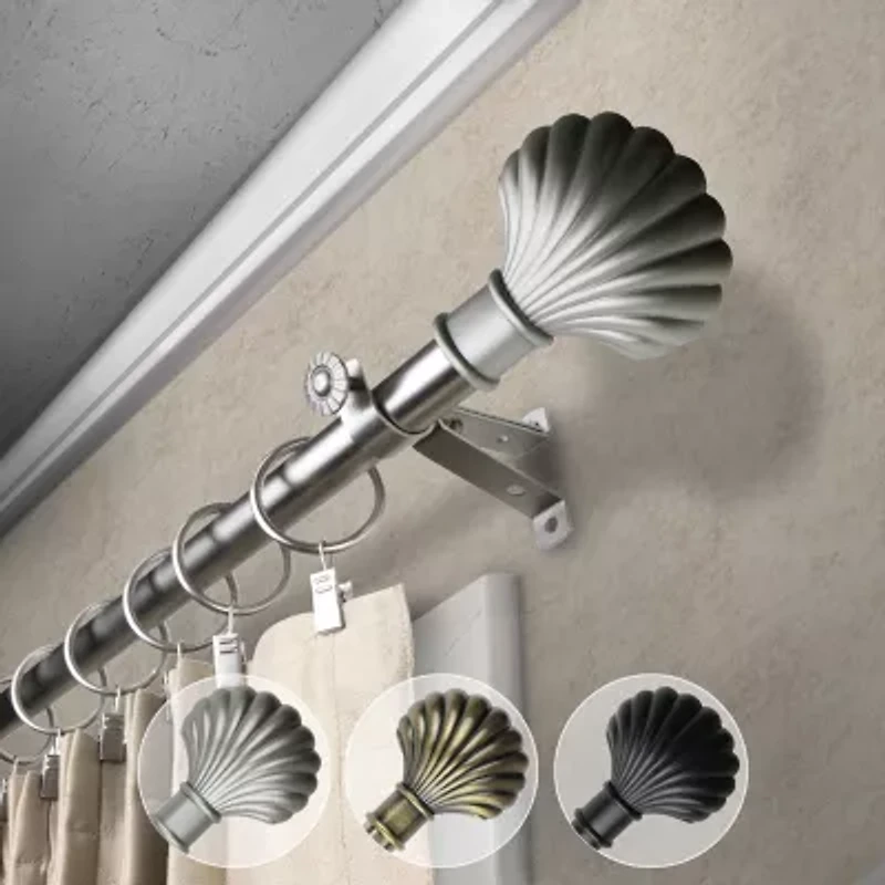 Rod Desyne Scallop 3/4 Adjustable Curtain
