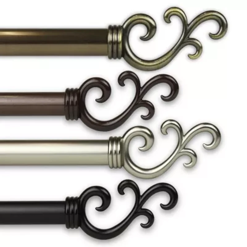 Rod Desyne Swan 3/4 Adjustable Curtain