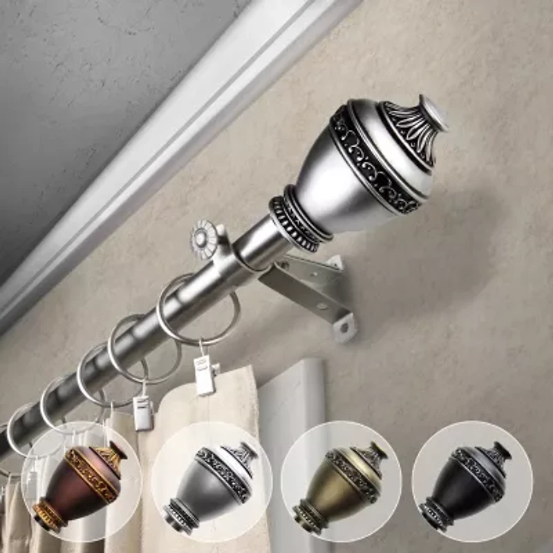 Rod Desyne Amelie 3/4 Adjustable Curtain