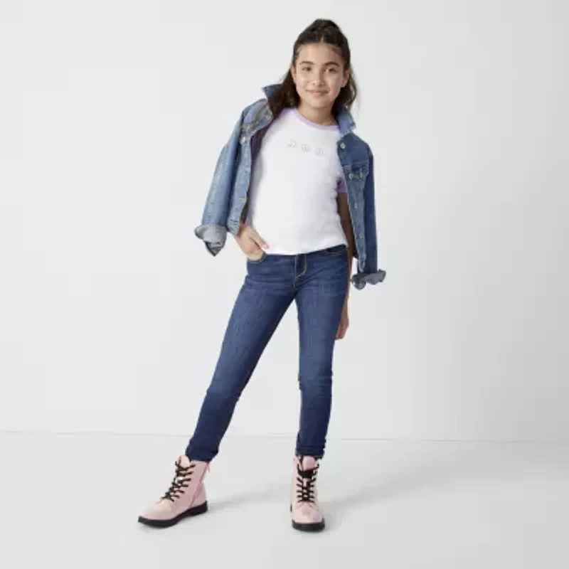 Thereabouts Superflex Little & Big Kid Girls Adjustable Waist Stretch Fabric Skinny Fit Denim Jean