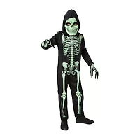 Little & Big Kid Boys Glow-In-The-Dark Skeleton 4-pc. Costume