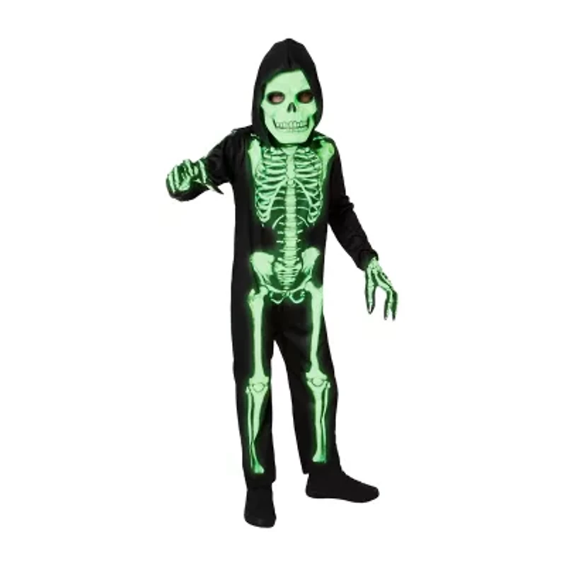 Little & Big Kid Boys Glow-In-The-Dark Skeleton 4-pc. Costume