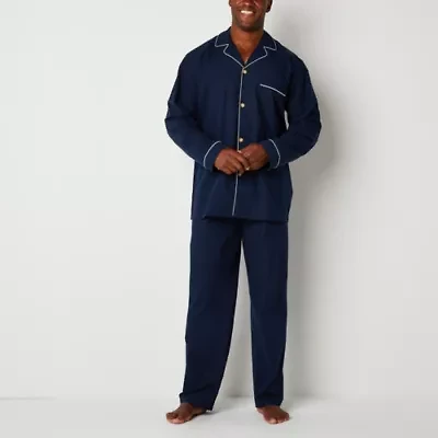 Stafford Modal Mens Long Sleeve 2-pc. Pajama Sets