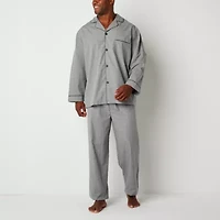 Stafford Modal Mens Long Sleeve 2-pc. Big Pajama Sets