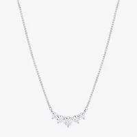 (Si1-Si2/ H-I) Womens 1/2 CT. T.W. Lab Grown White Diamond 10K White Gold Round 18 Inch Pendant Necklace