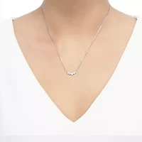 (Si1-Si2/ H-I) Womens 1/2 CT. T.W. Lab Grown White Diamond 10K White Gold Round 18 Inch Pendant Necklace