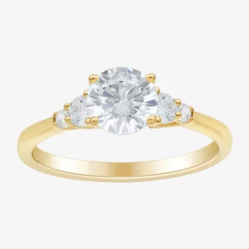 (H-I / Si1-Si2) Womens 1 1/4 CT. T.W. Lab Grown White Diamond 10K Gold Round Band