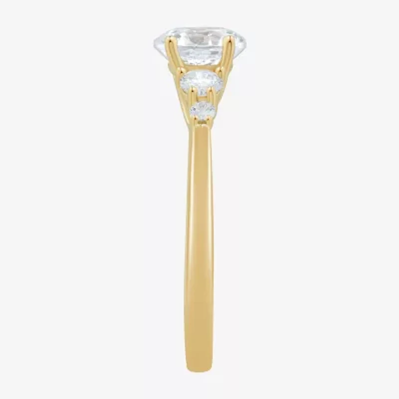 (H-I / Si1-Si2) Womens 1 1/4 CT. T.W. Lab Grown White Diamond 10K Gold Round Band