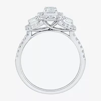 Love Lives Forever (H-I / Si1-Si2) Womens 1 CT. T.W. Lab Grown White Diamond 10K Gold Side Stone 3-Stone Engagement Ring