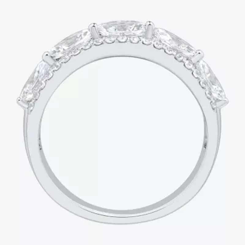 (H-I / Si1-Si2) Womens 1 CT. T.W. Lab Grown White Diamond 10K Gold Anniversary Band