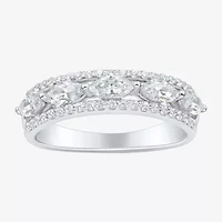 (H-I / Si1-Si2) Womens 1 CT. T.W. Lab Grown White Diamond 10K Gold Anniversary Band