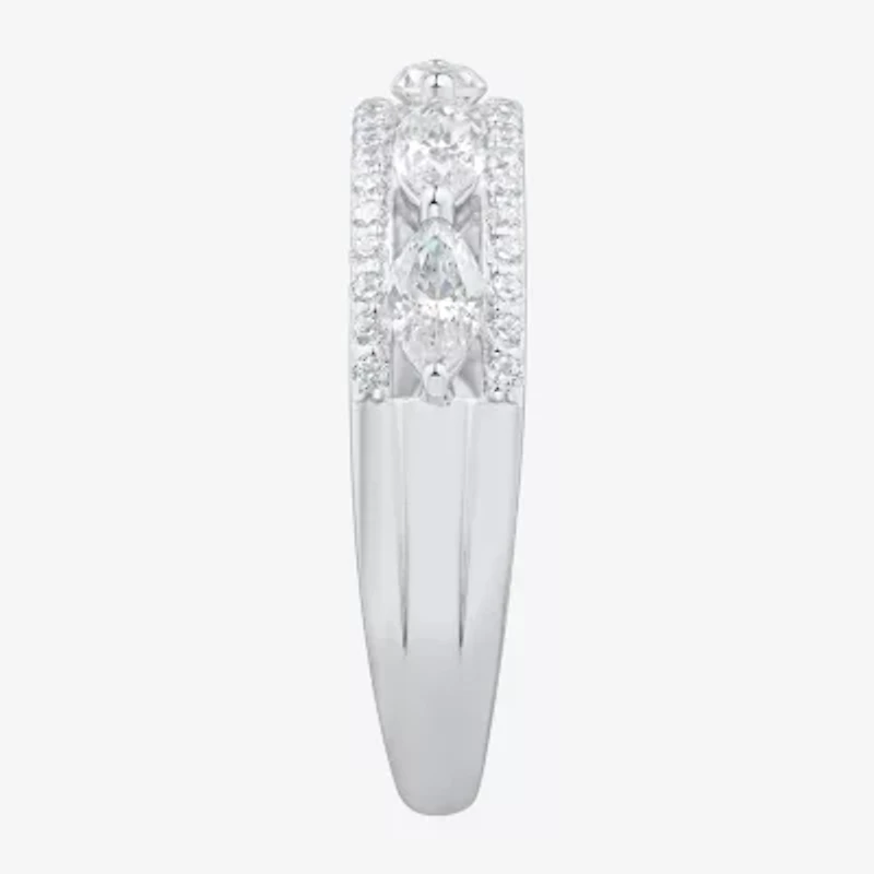 (H-I / Si1-Si2) Womens 1 CT. T.W. Lab Grown White Diamond 10K Gold Anniversary Band