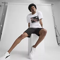 PUMA Mens Crew Neck Short Sleeve Regular Fit Graphic T-Shirt
