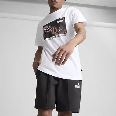 PUMA Mens Crew Neck Short Sleeve Regular Fit Graphic T-Shirt