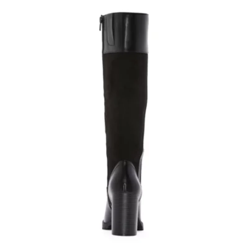 a.n.a Womens Raspin Stacked Heel Dress Boots