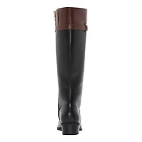 Liz Claiborne Womens Faron Stacked Heel Riding Boots