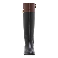 Liz Claiborne Womens Faron Stacked Heel Riding Boots