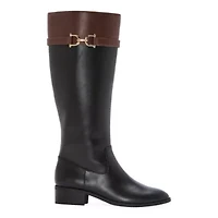 Liz Claiborne Womens Faron Stacked Heel Riding Boots