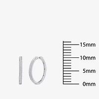 Limited Quantities! Womens 7/8 CT. T.W. Natural White Diamond 14K White Gold 38.8mm Hoop Earrings