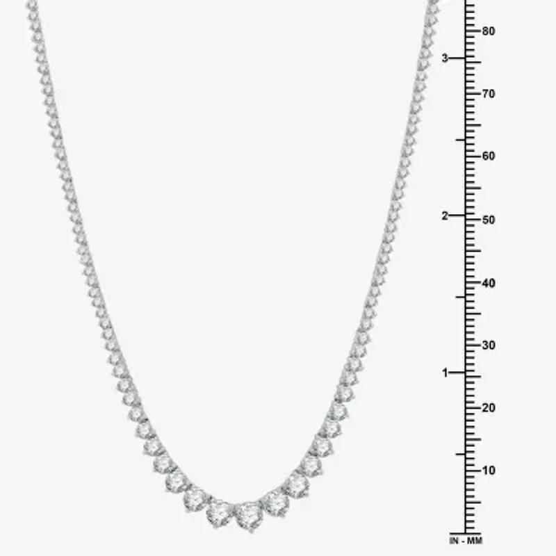 (H-I / I1) Womens 5 CT. T.W. Lab Grown White Diamond 10K or 14K Yellow Gold Tennis Necklaces