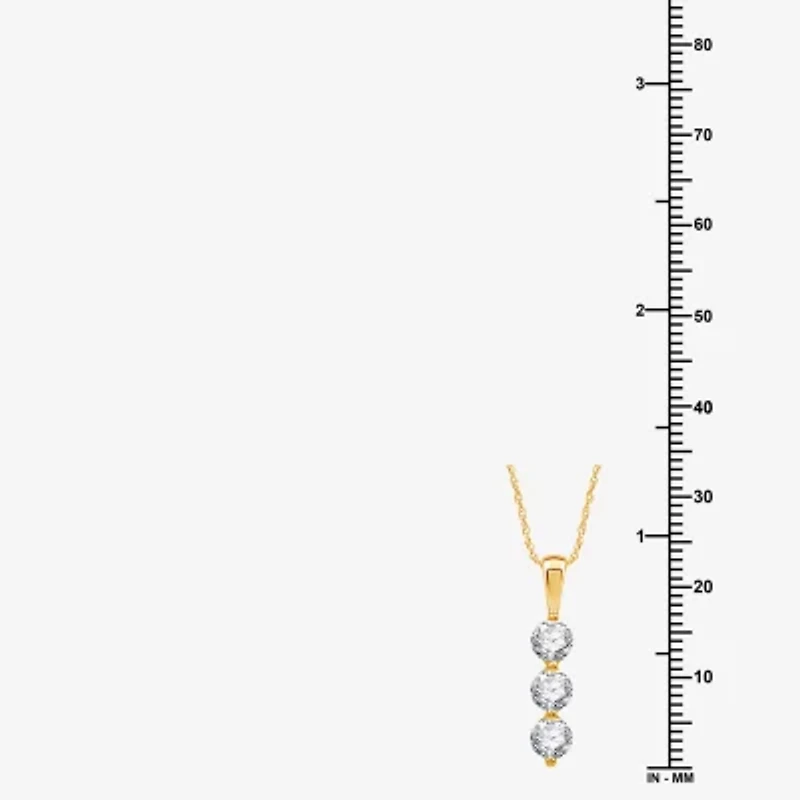 Snowman (H-I / I1) Womens 1 1/4 CT. T.W. Lab Grown White Diamond 10K Gold 18 Inch Pendant Necklace