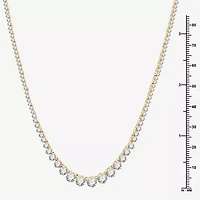 (H-I / I1) Womens 6 CT. T.W. Lab Grown White Diamond 10K or 14K White or Yellow Gold Tennis Necklaces