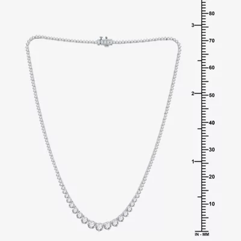 10 CT.T.W. (H-I / I1) Womens Lab Grown Diamond Tennis Necklace Gold