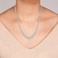 10 CT.T.W. (H-I / I1) Womens Lab Grown Diamond Tennis Necklace Gold