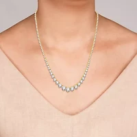 10 CT.T.W. (H-I / I1) Womens Lab Grown Diamond Tennis Necklace in Gold