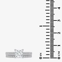 (H-I / Si2-I1) Womens 1 1/2 CT. T.W. Lab Grown White Diamond 10K or 14K Gold Side Stone Bridal Set