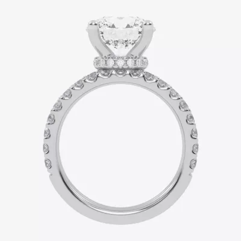 Signature By Modern Bride (G / Vs2-Si1) Womens 4 CT. T.W. Lab Grown White Diamond 14K Gold Round Side Stone Bridal Set