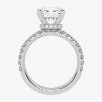 Signature By Modern Bride (G / Vs2-Si1) Womens 4 CT. T.W. Lab Grown White Diamond 14K Gold Round Side Stone Bridal Set