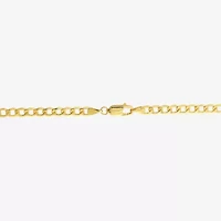 Made in Italy Unisex Adult 10K Gold 24 Inch Curb Chain Necklace