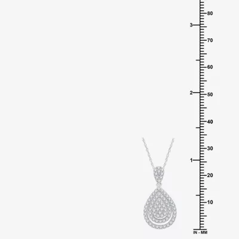 Womens 2 CT. T.W. Lab Grown White Diamond Sterling Silver Pear 3-pc. Jewelry Set